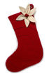 Hand Felted Wool Christmas Stocking - Poinsettia in Red - ARCADIA HOME